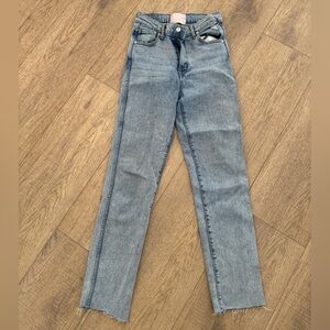 Revice size 27 jeans with raw hem